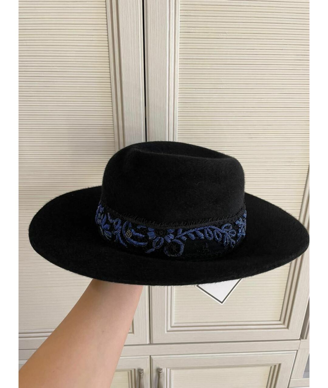 MAISON MICHEL Черная шерстяная шляпа, фото 7
