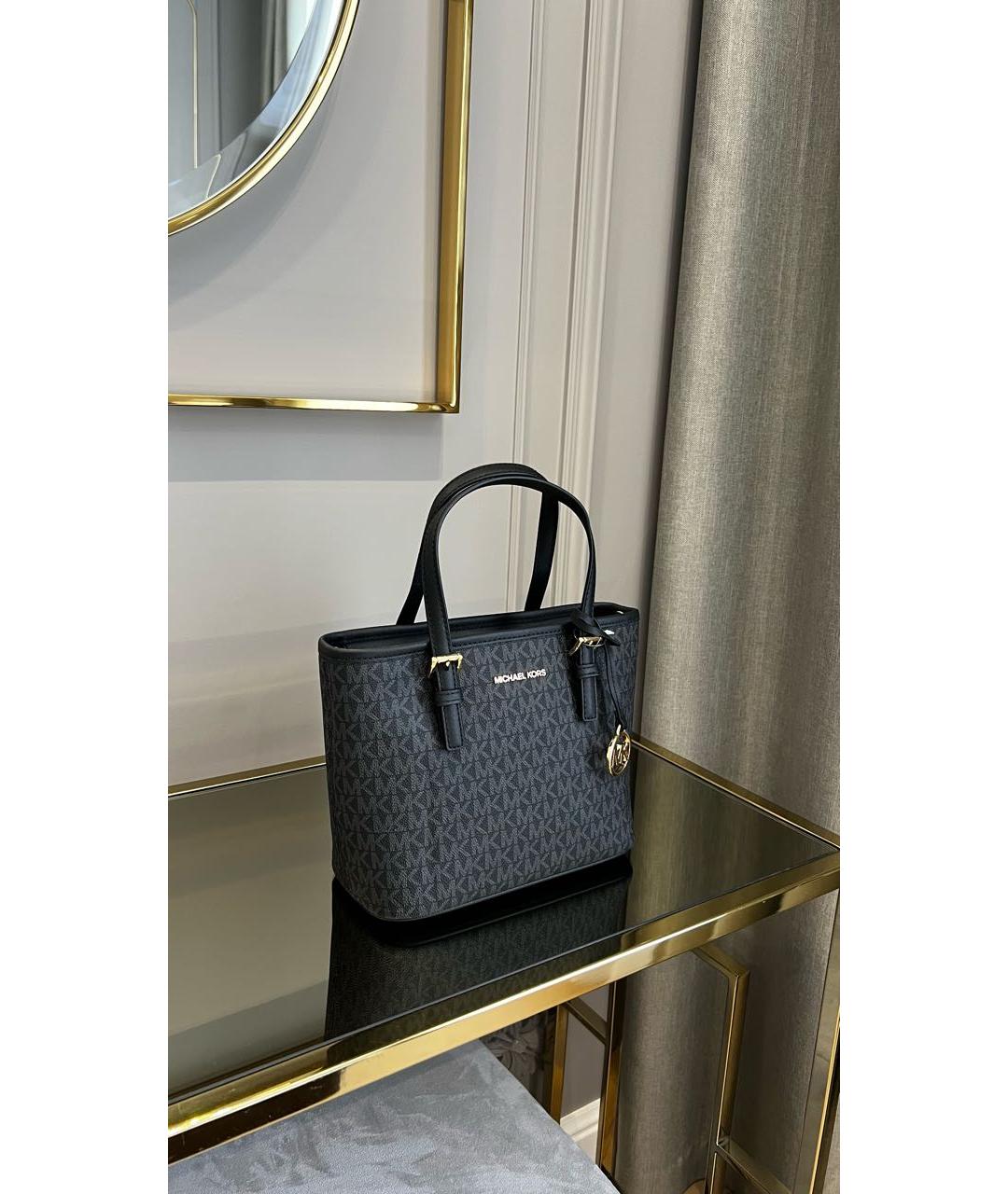 MICHAEL KORS Черная сумка тоут, фото 3