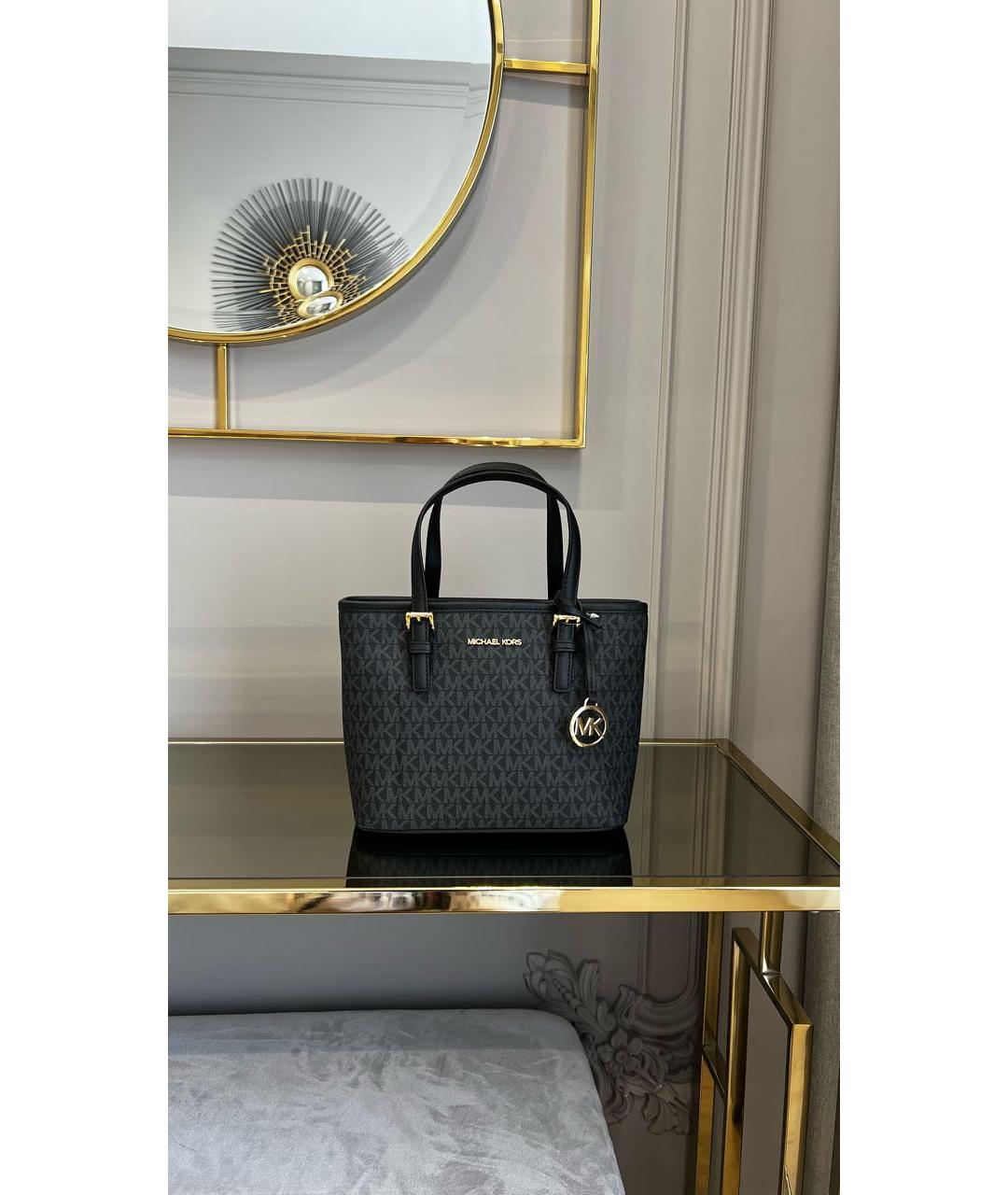 MICHAEL KORS Черная сумка тоут, фото 2