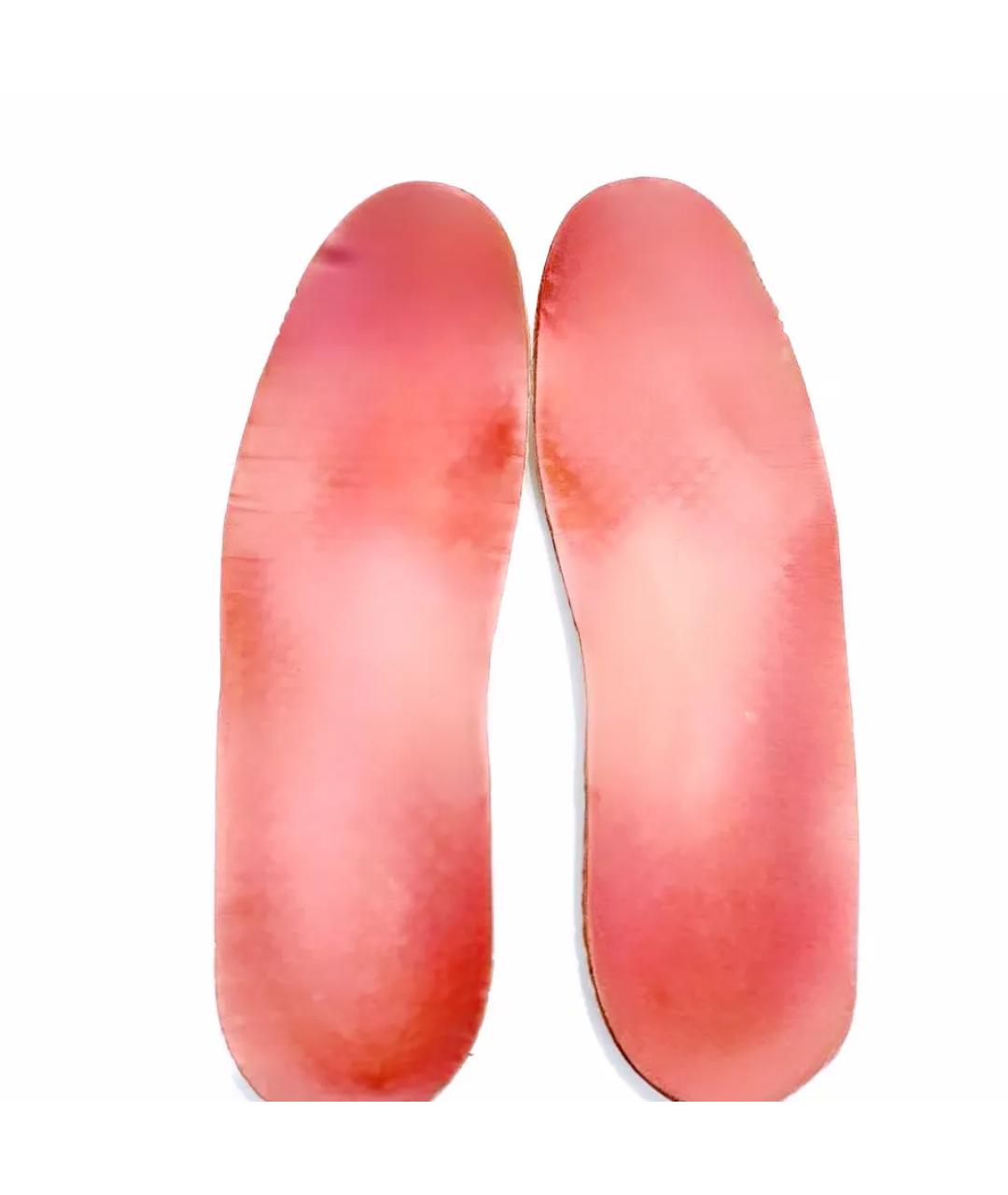 RICK OWENS Розовые кожаные высокие кроссовки / кеды, фото 7