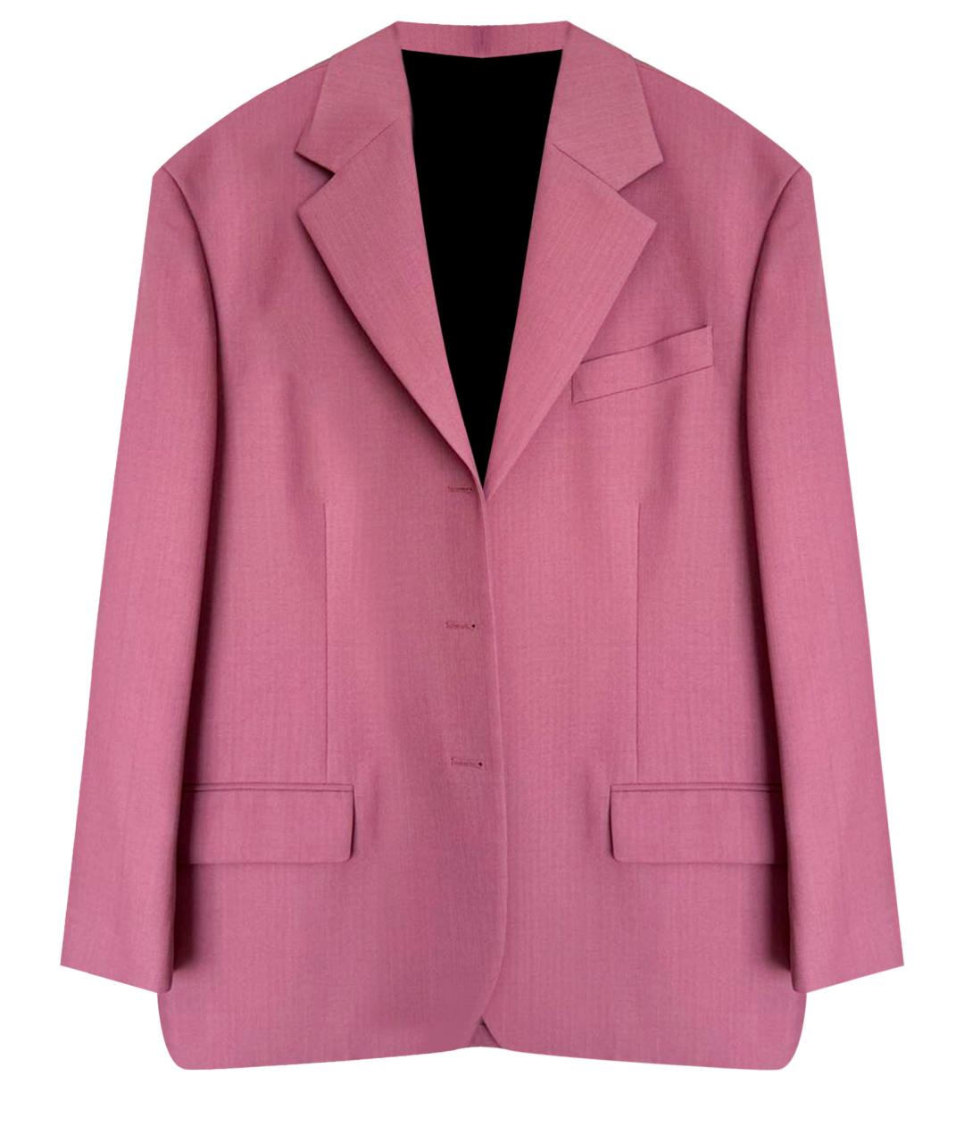 ACNE STUDIOS Розовый шерстяной жакет/пиджак, фото 1