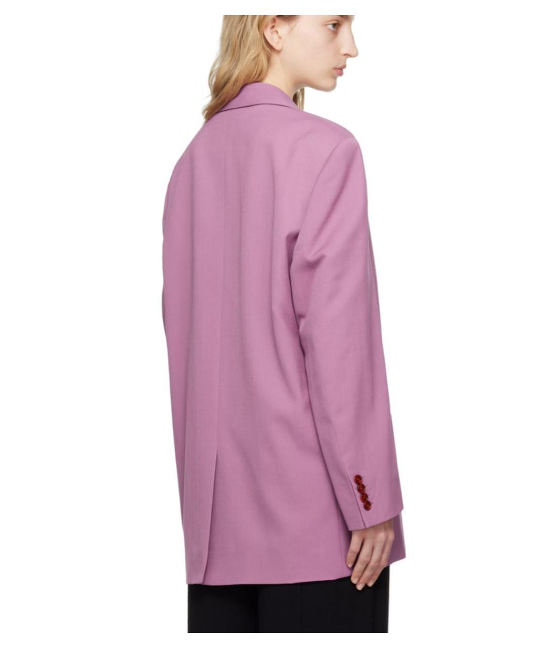 ACNE STUDIOS Розовый шерстяной жакет/пиджак, фото 3