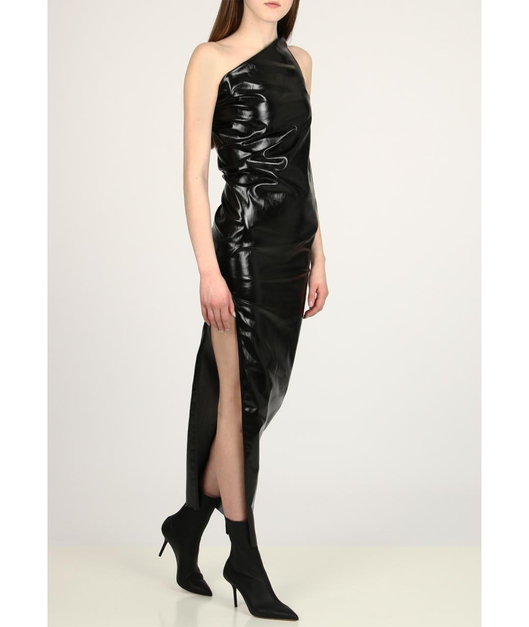 RICK OWENS Черное хлопковое вечернее платье, фото 3