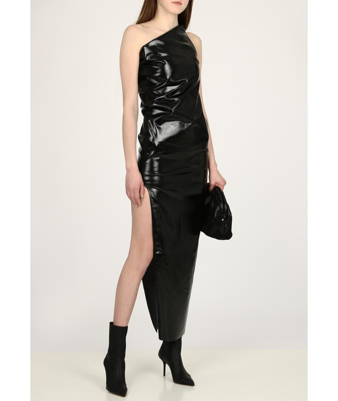 RICK OWENS Черное хлопковое вечернее платье, фото 2