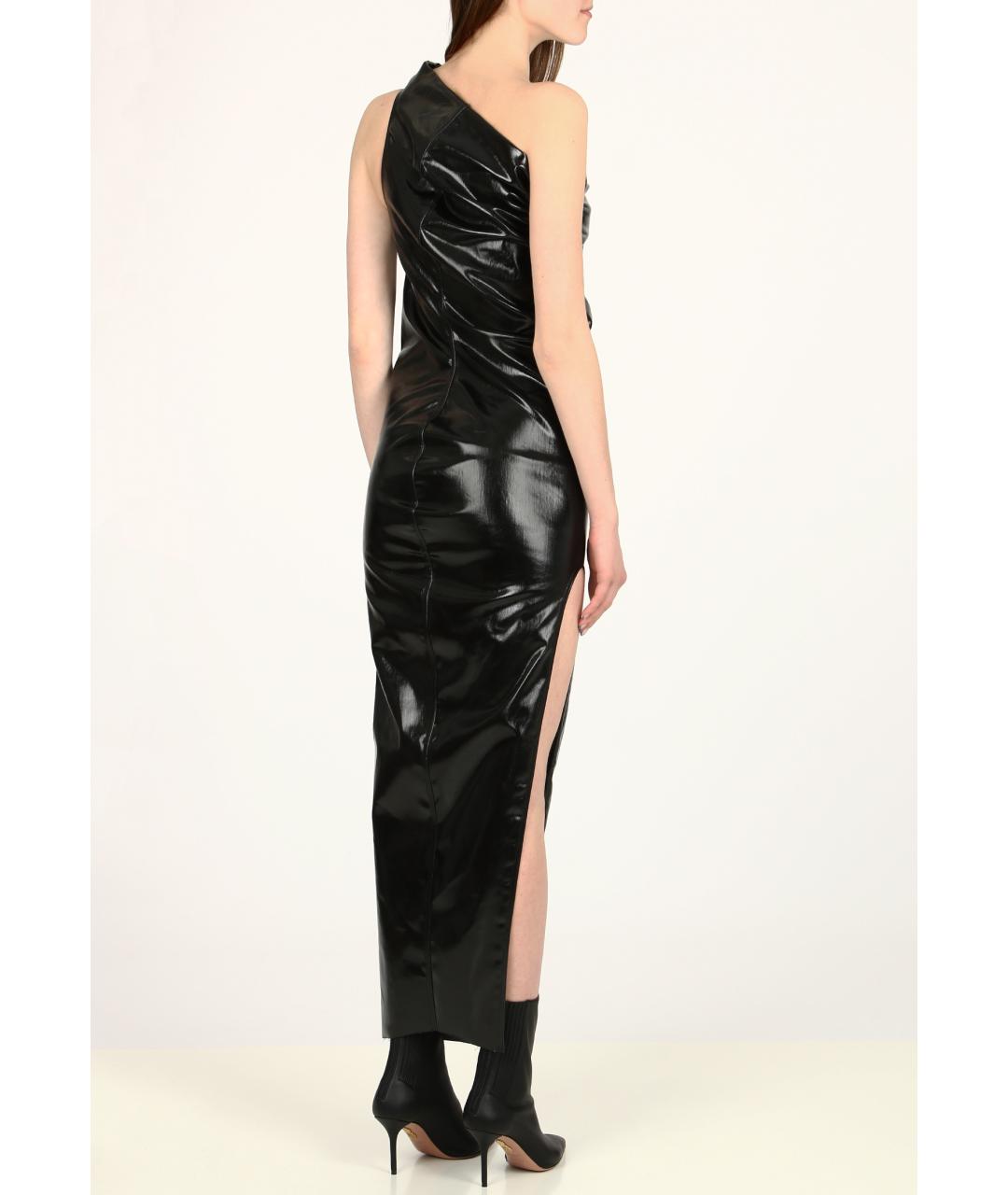 RICK OWENS Черное хлопковое вечернее платье, фото 4