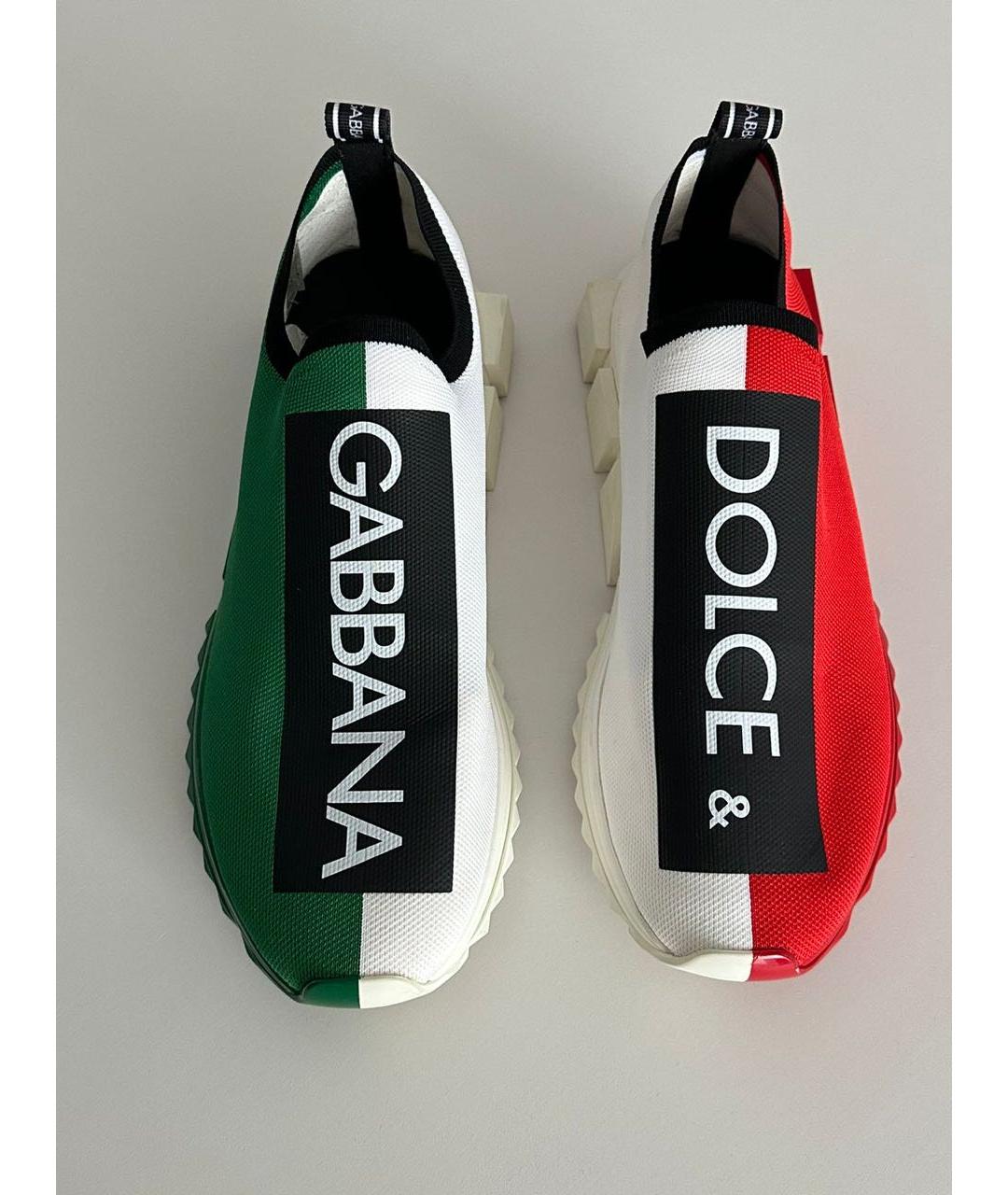 DOLCE&GABBANA Мульти текстильные низкие кроссовки / кеды, фото 3