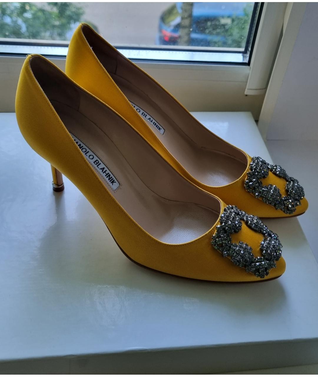 MANOLO BLAHNIK Желтые туфли, фото 7