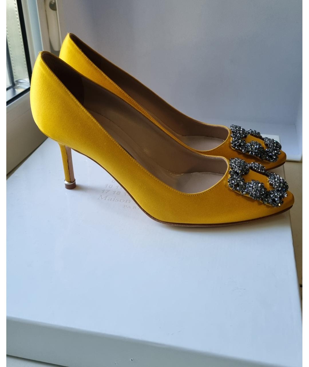 MANOLO BLAHNIK Желтые туфли, фото 6