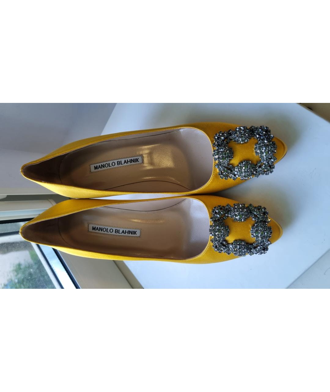MANOLO BLAHNIK Желтые туфли, фото 2