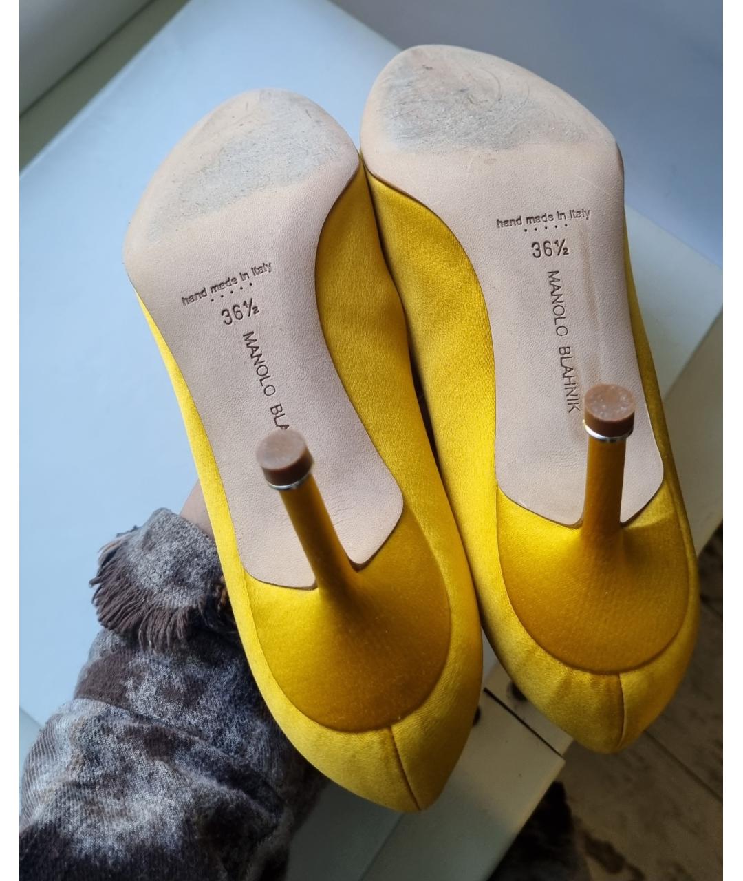 MANOLO BLAHNIK Желтые туфли, фото 5