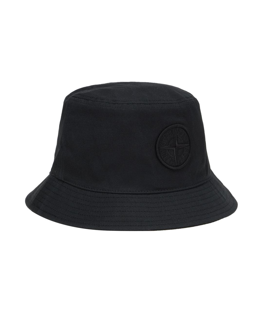 STONE ISLAND Черная хлопковая шляпа, фото 1