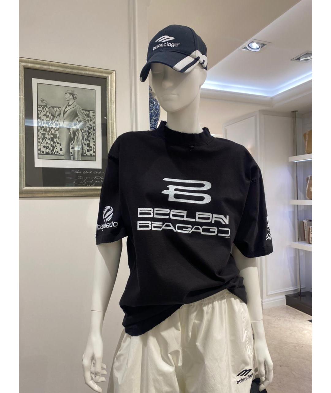 BALENCIAGA Черная футболка, фото 3