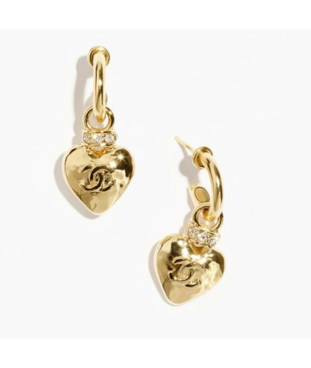 CHANEL Золотые латунные серьги, фото 3