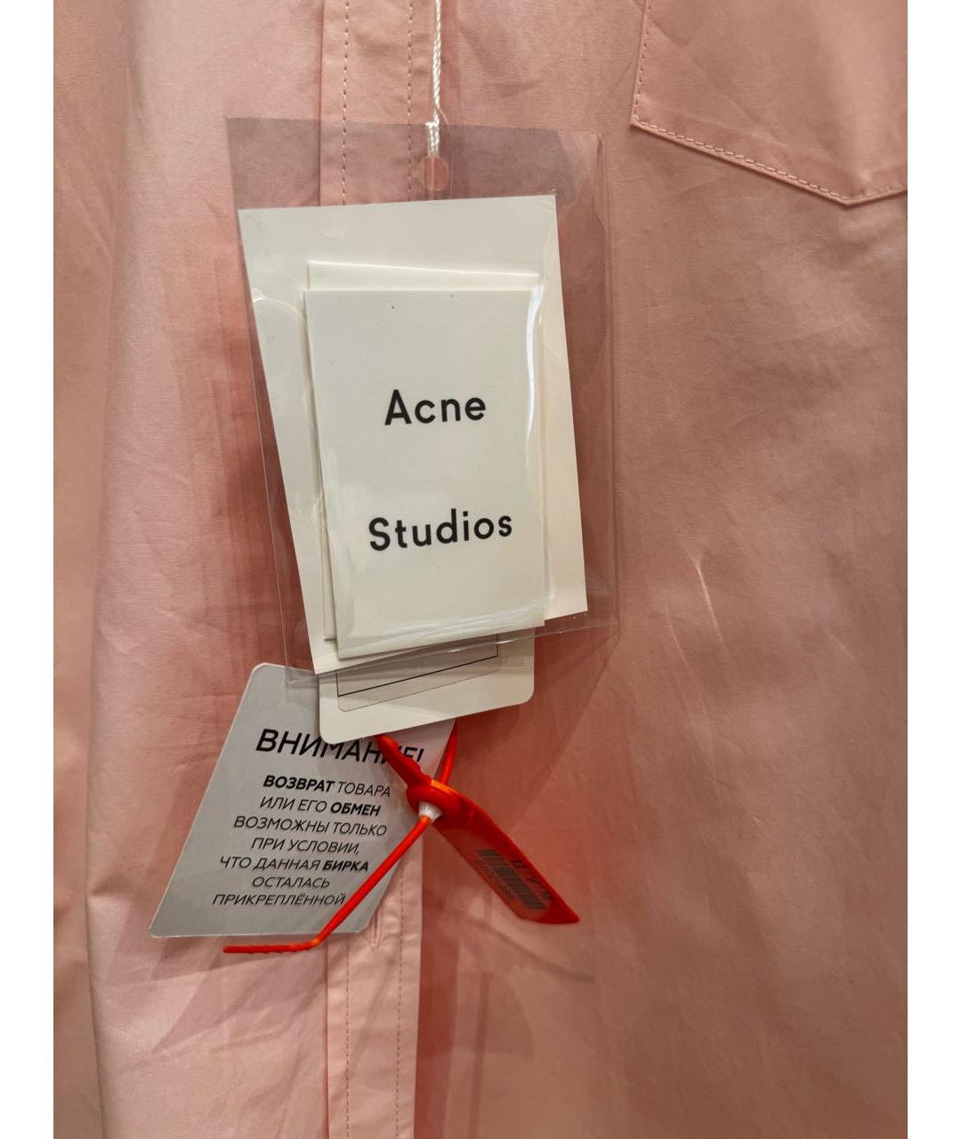 ACNE STUDIOS Розовая хлопковая рубашка, фото 4