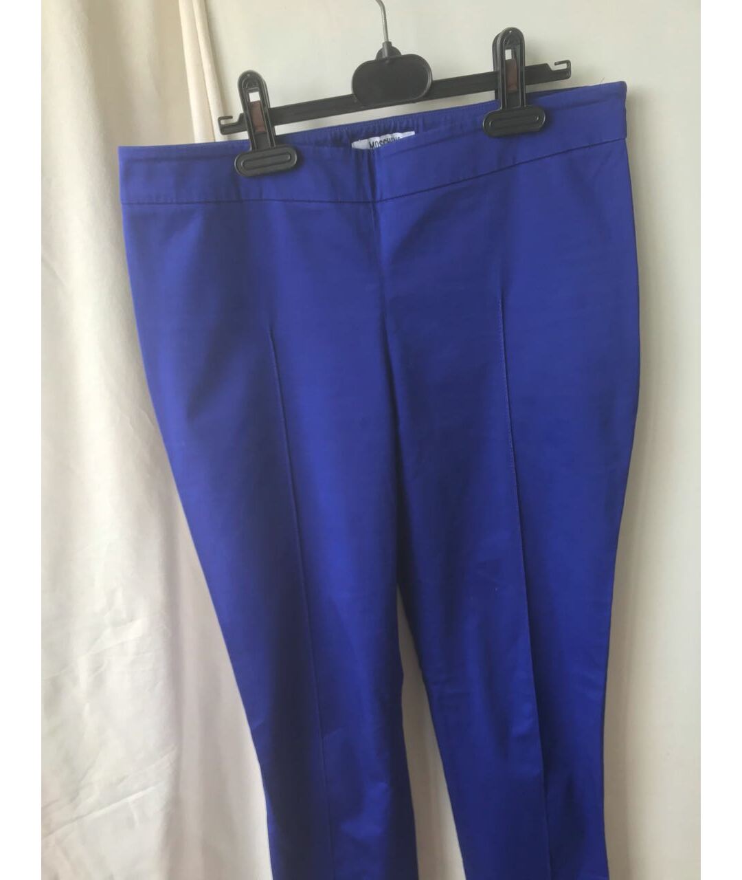 LOVE MOSCHINO Синие хлопковые брюки узкие, фото 2