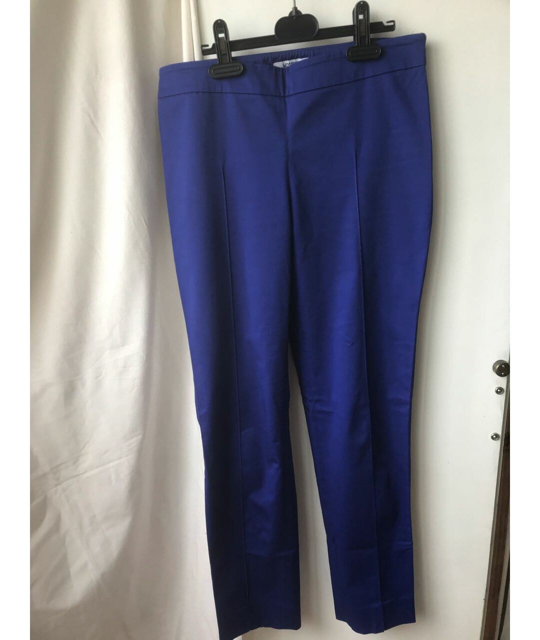 LOVE MOSCHINO Синие хлопковые брюки узкие, фото 4
