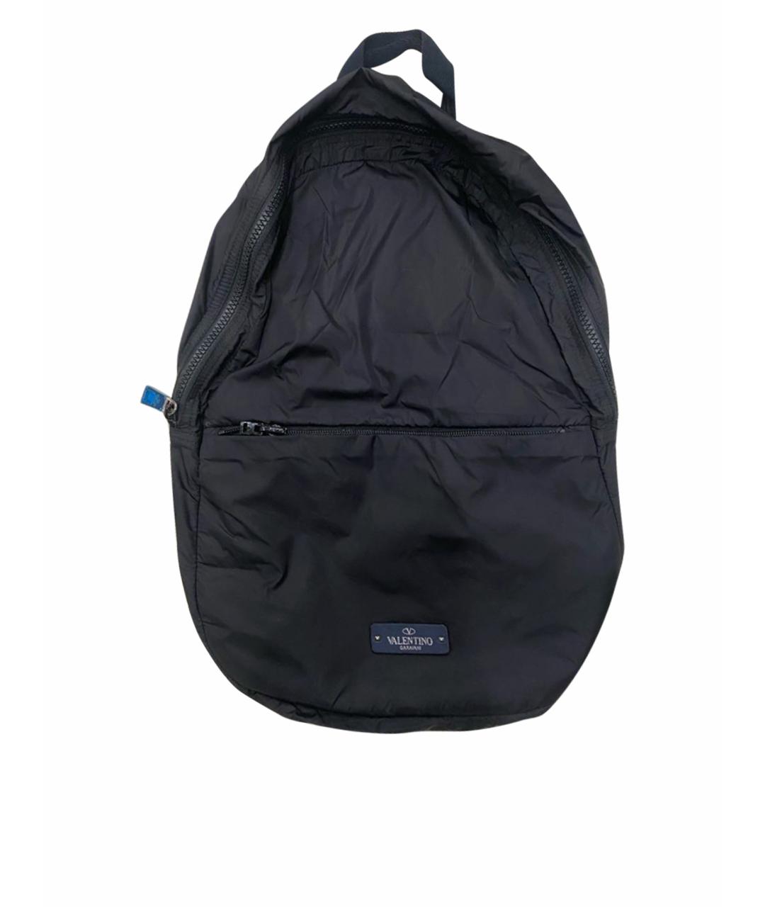VALENTINO Черный тканевый рюкзак, фото 1
