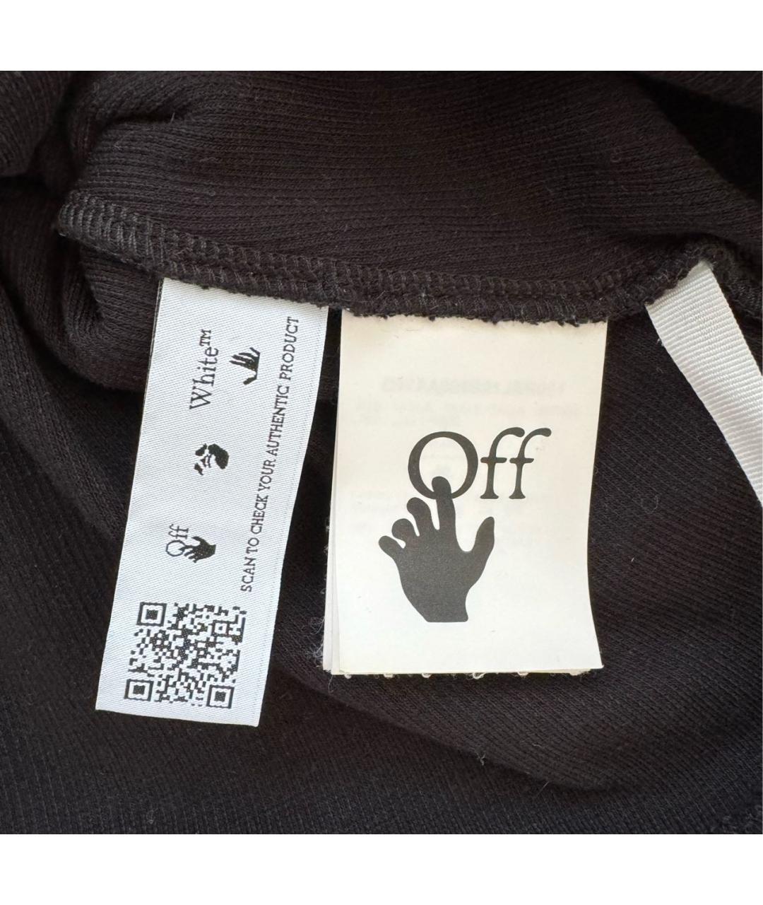 OFF-WHITE Черная хлопковая футболка, фото 5