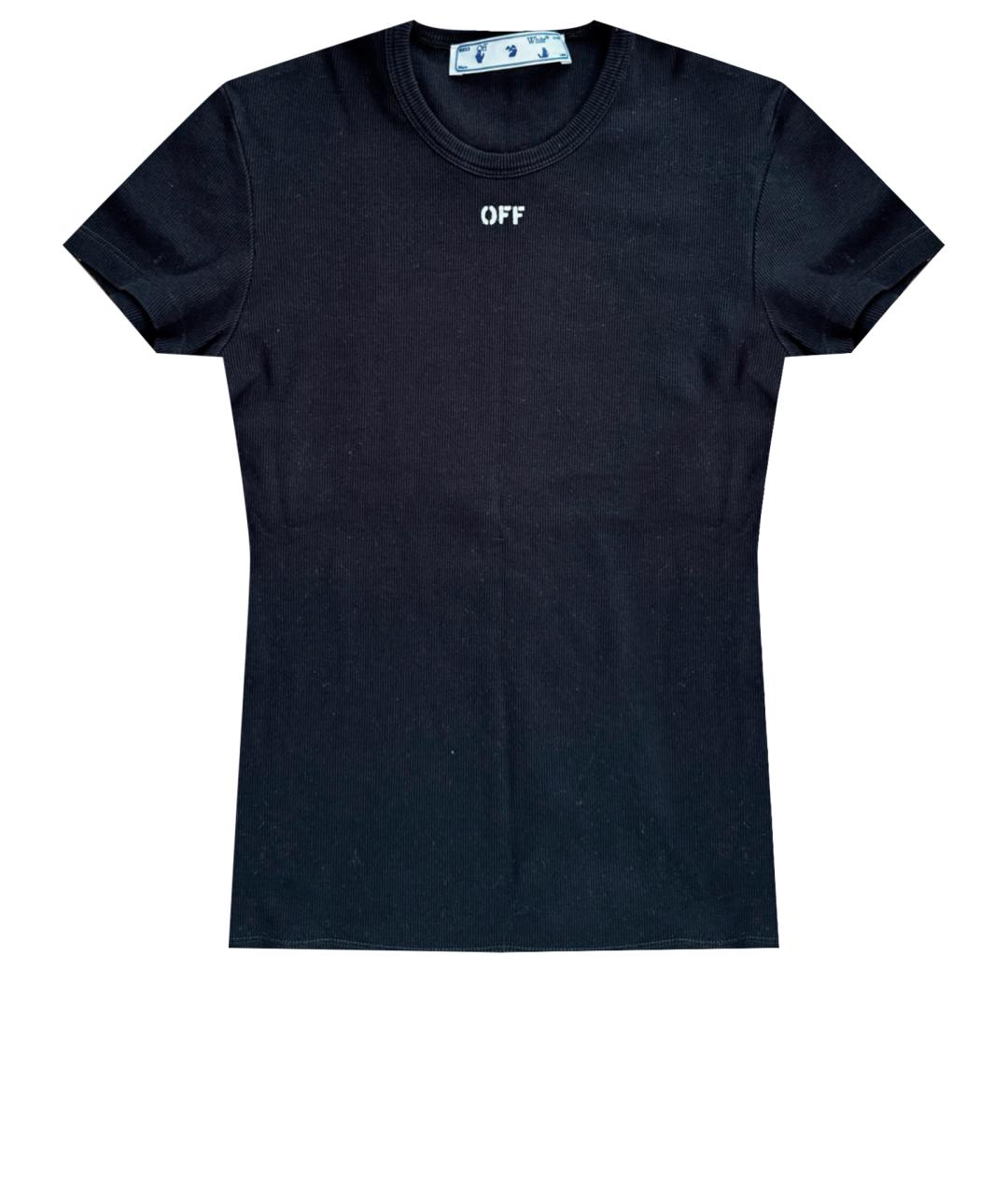 OFF-WHITE Черная хлопковая футболка, фото 1