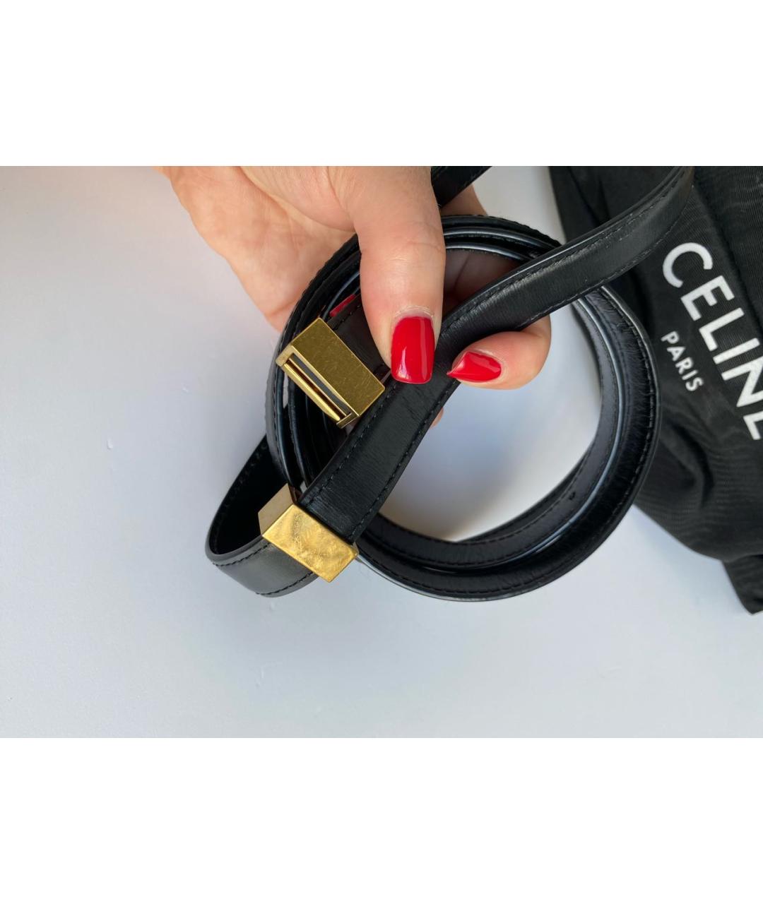 CELINE Черная кожаная сумка через плечо, фото 6