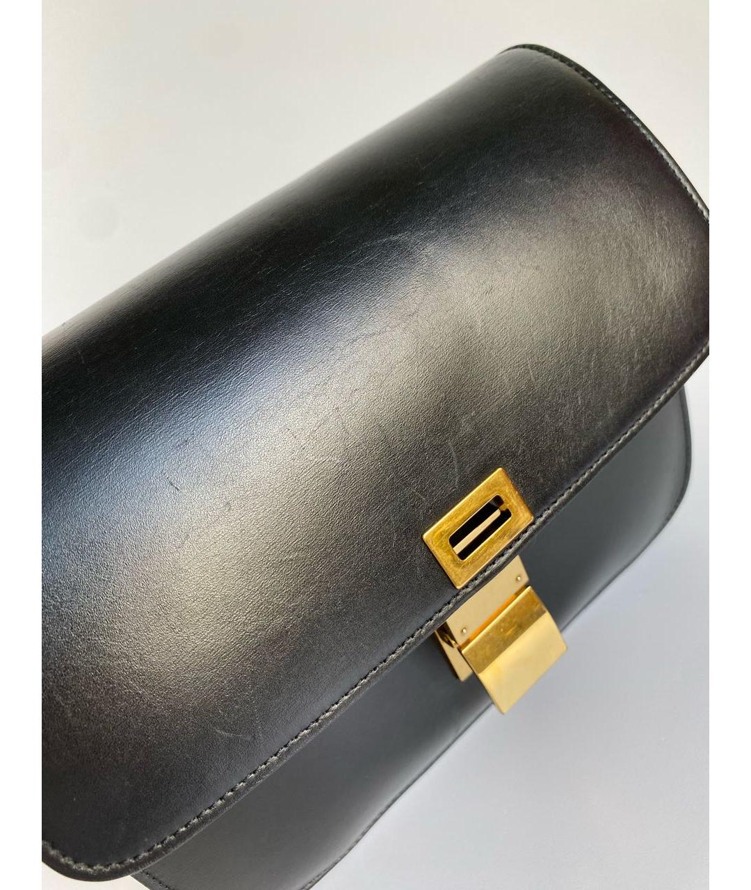 CELINE Черная кожаная сумка через плечо, фото 8