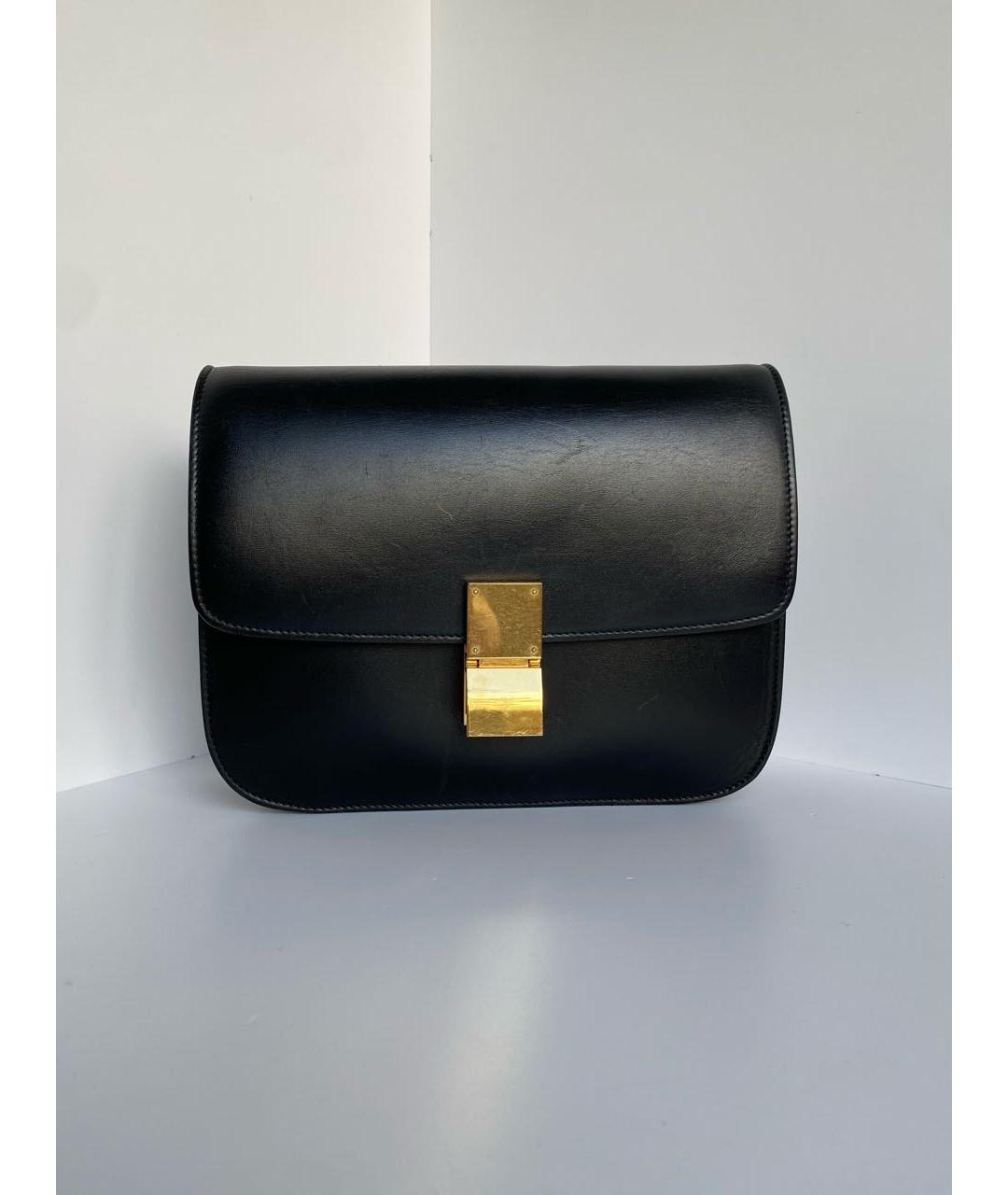 CELINE Черная кожаная сумка через плечо, фото 9