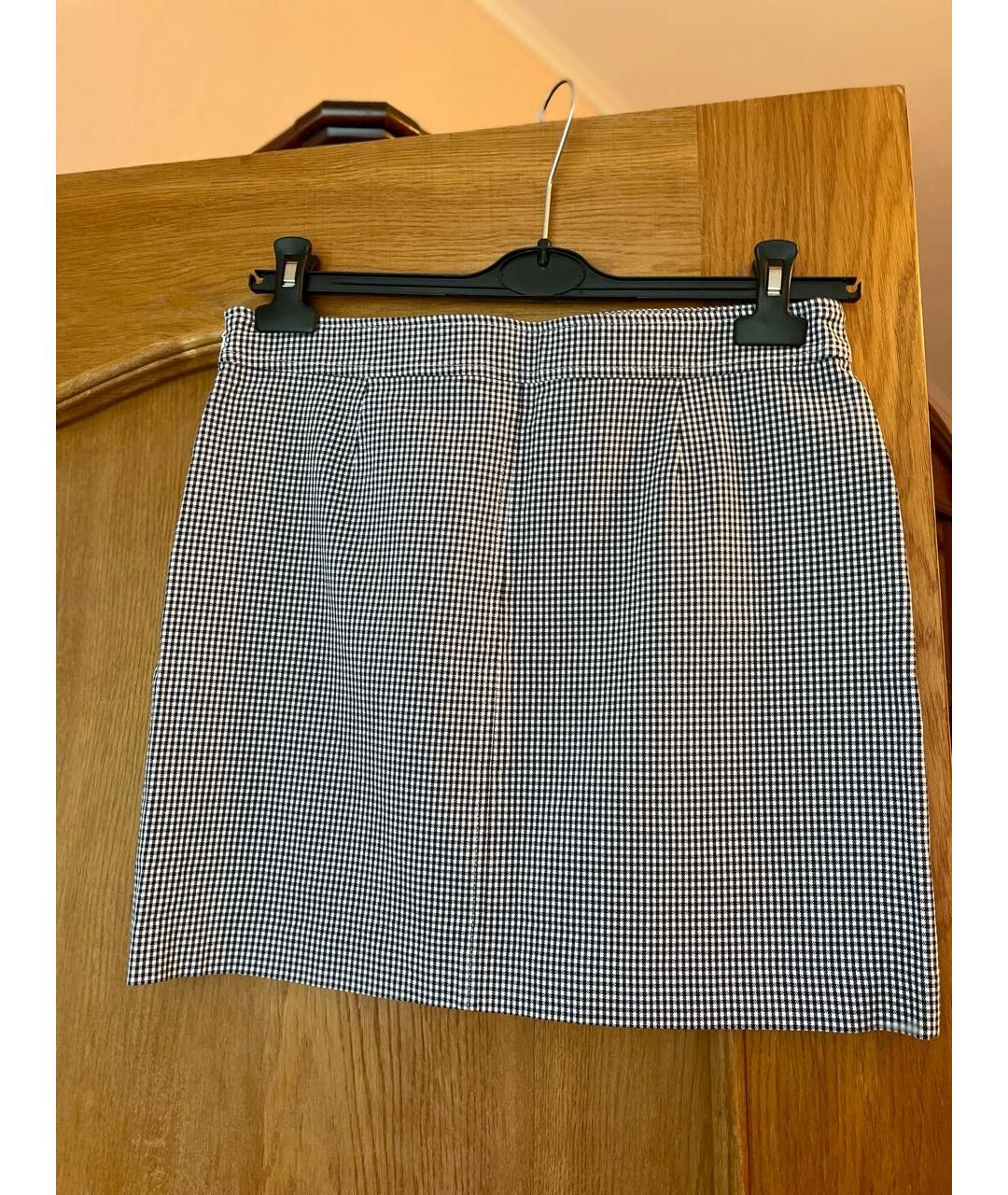 THEORY Мульти хлопко-эластановая юбка мини, фото 2