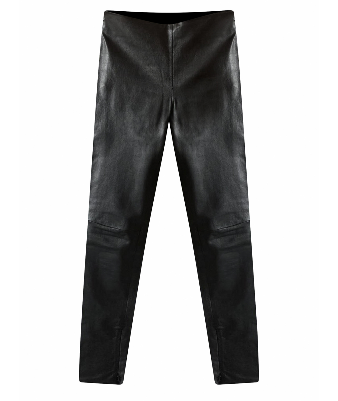 BALENCIAGA Черные кожаные брюки узкие, фото 1