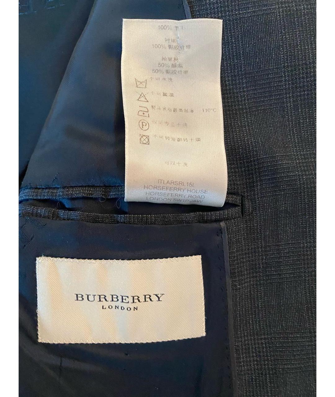 BURBERRY Серый шерстяной пиджак, фото 6