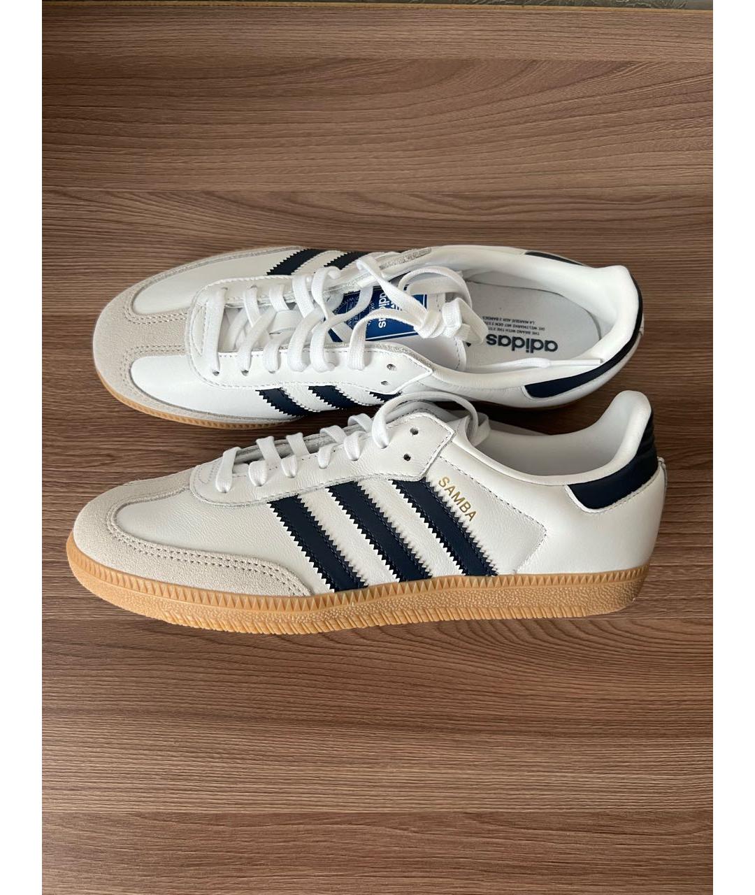 ADIDAS Белые кеды из искусственной кожи, фото 2