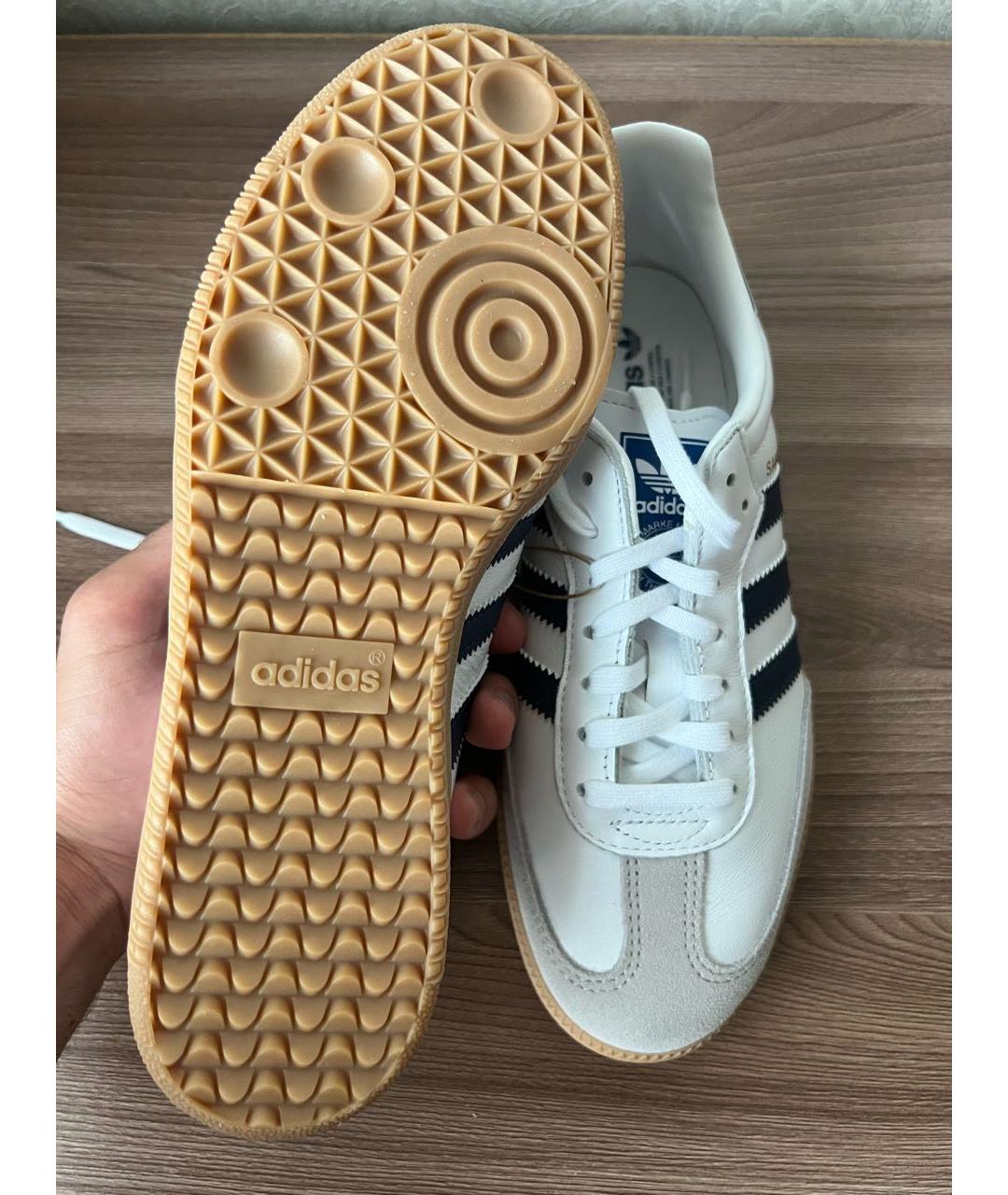 ADIDAS Белые кеды из искусственной кожи, фото 3