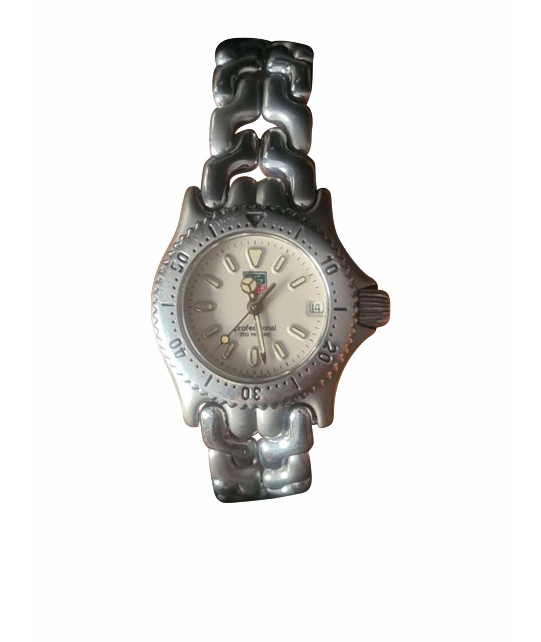 TAG HEUER Серебряные металлические часы, фото 1