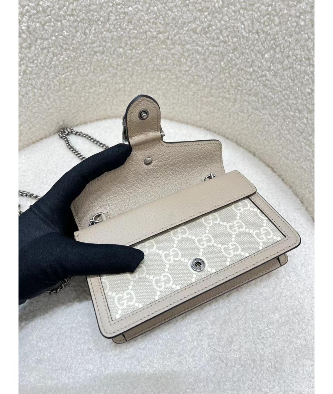 GUCCI Бежевая деним сумка через плечо, фото 7