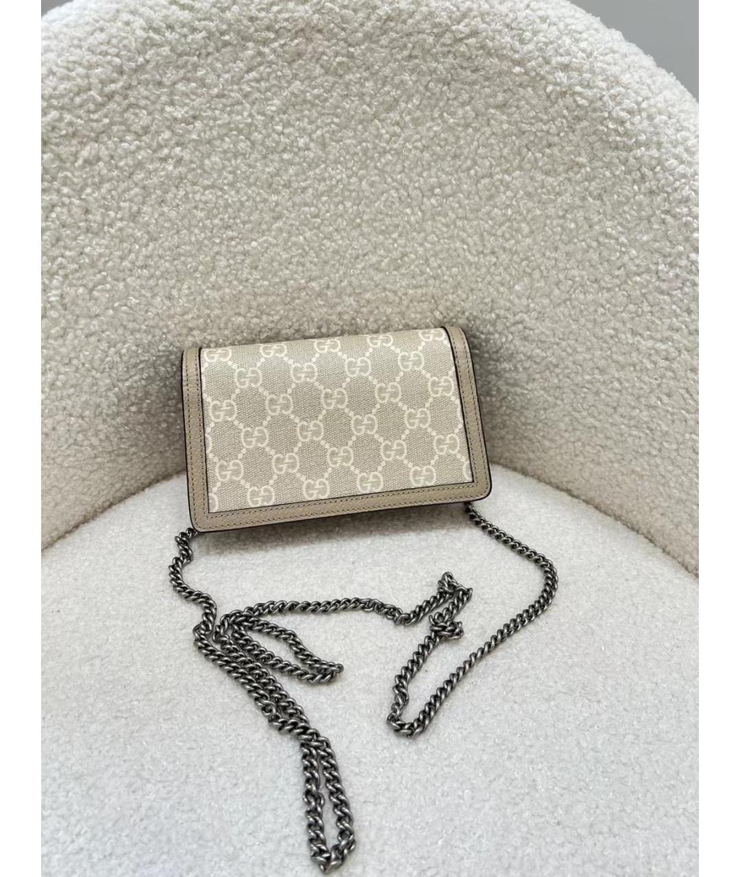 GUCCI Бежевая деним сумка через плечо, фото 3