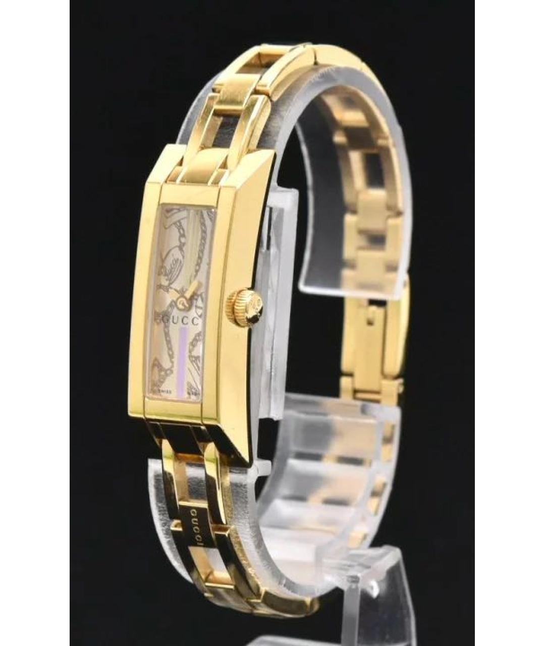 GUCCI Золотые стальные часы, фото 3
