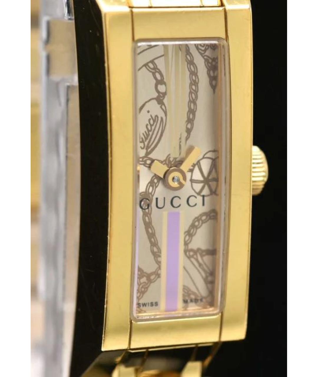 GUCCI Золотые стальные часы, фото 4