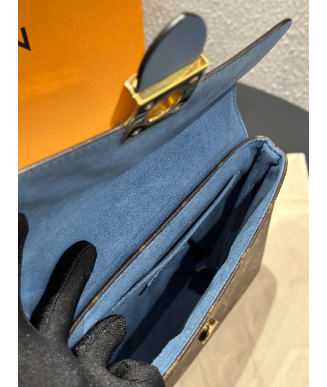 LOUIS VUITTON Голубая сумка через плечо из искусственной кожи, фото 9