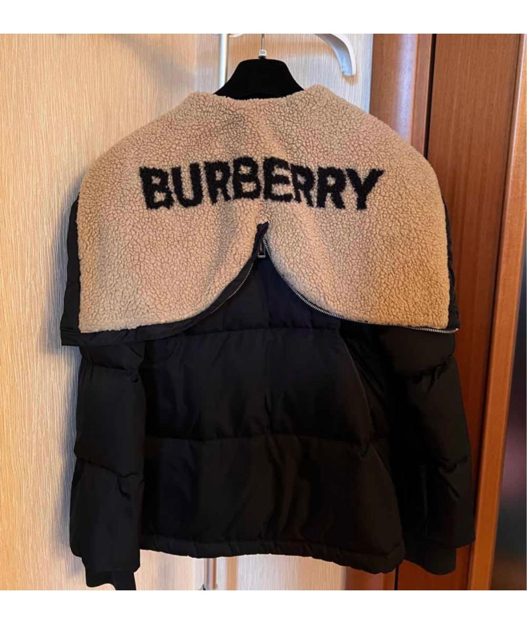 BURBERRY Черная полиамидовая куртка, фото 7