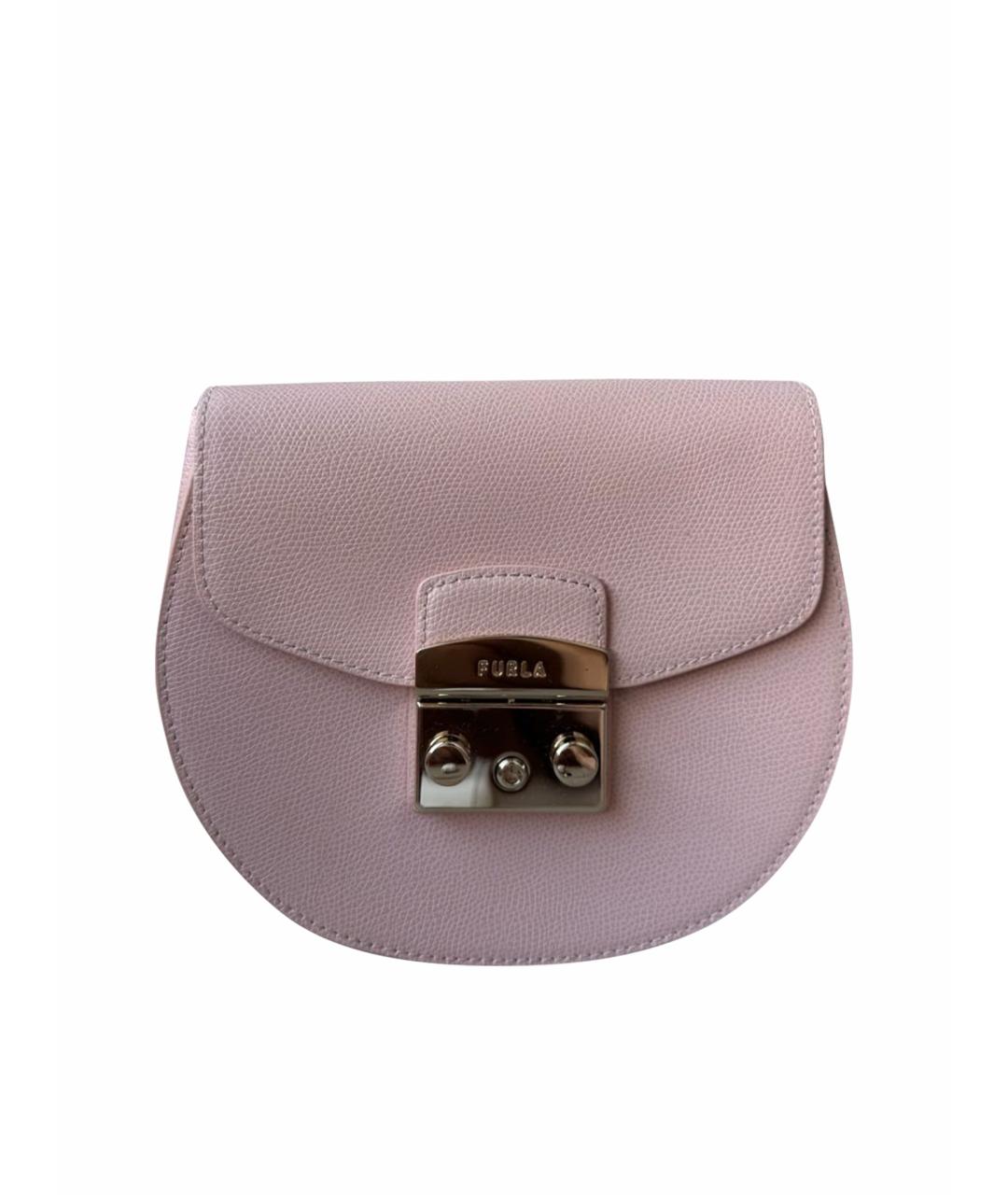 FURLA Розовая кожаная сумка через плечо, фото 1