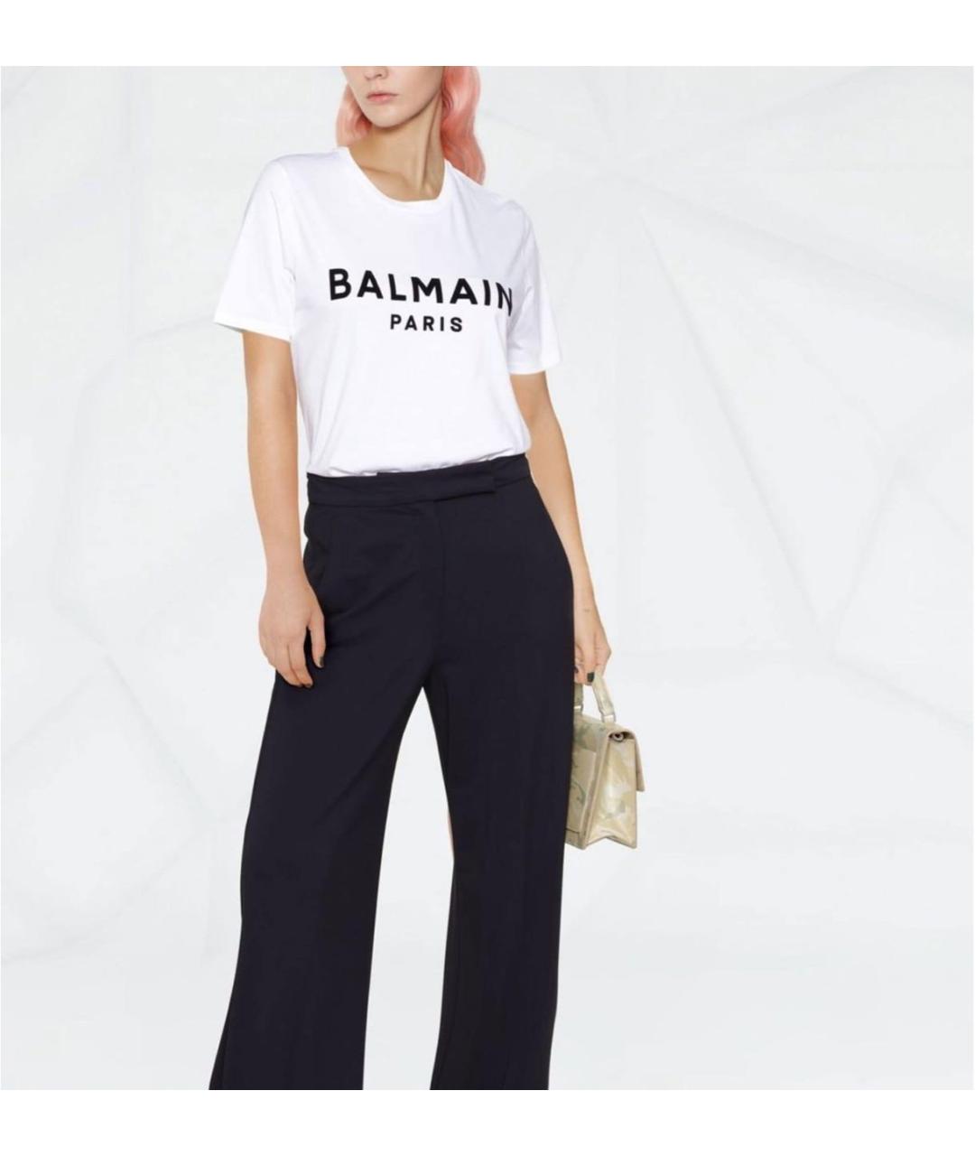 BALMAIN Белая хлопковая футболка, фото 5