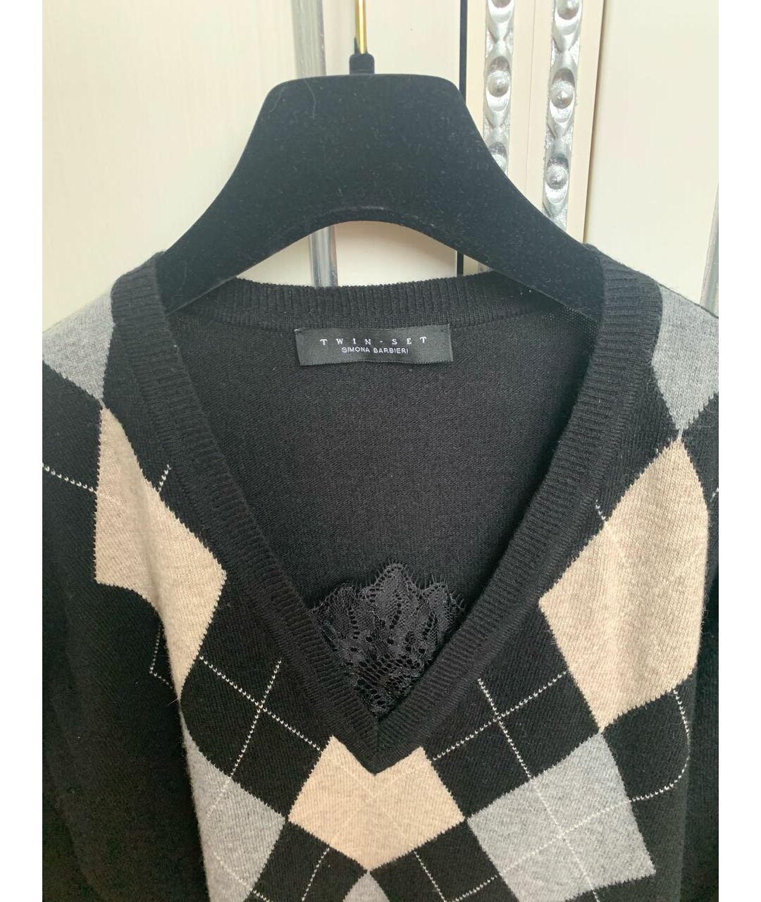 TWIN-SET Черный шерстяной джемпер / свитер, фото 3