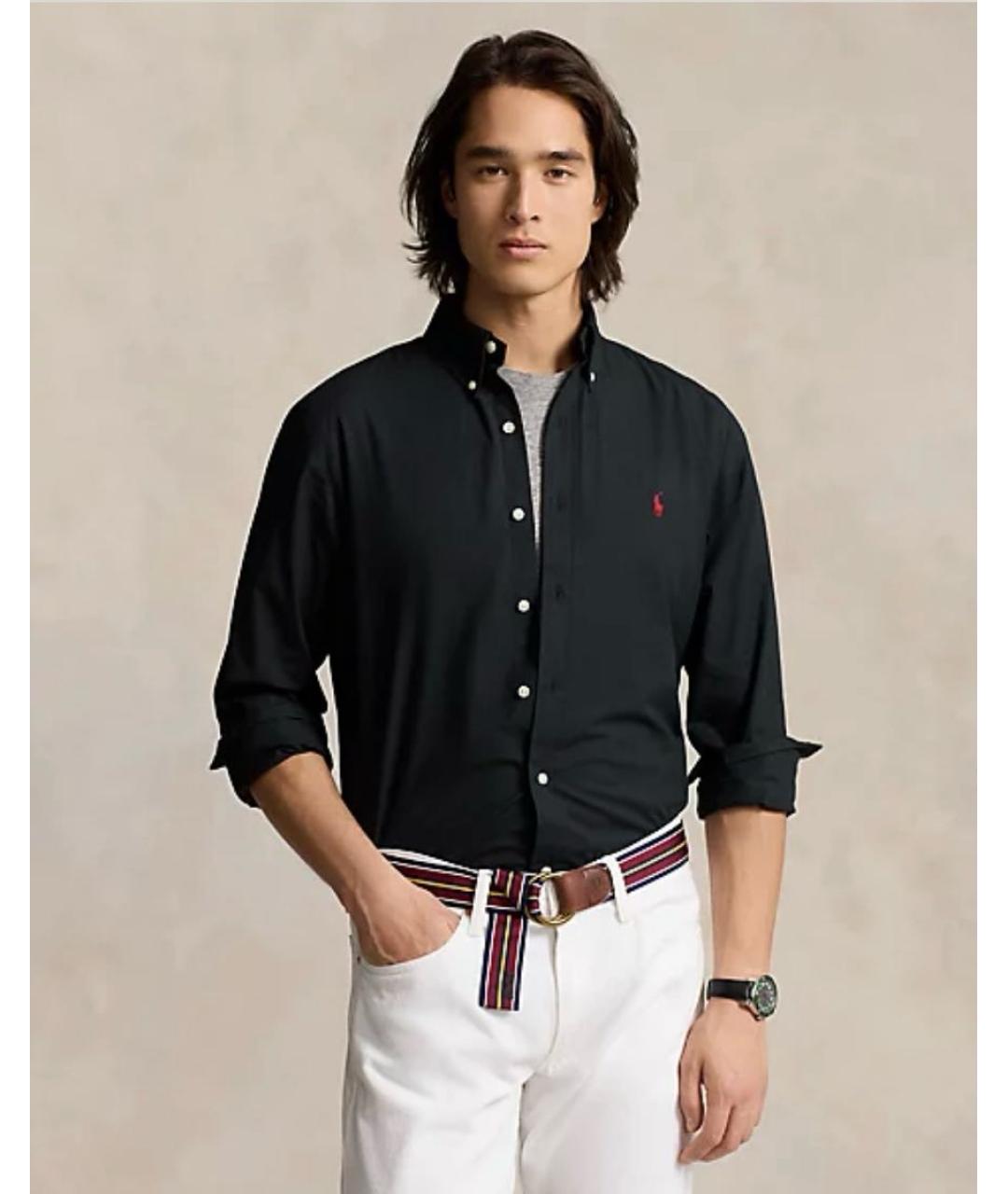 POLO RALPH LAUREN Черная хлопковая кэжуал рубашка, фото 3