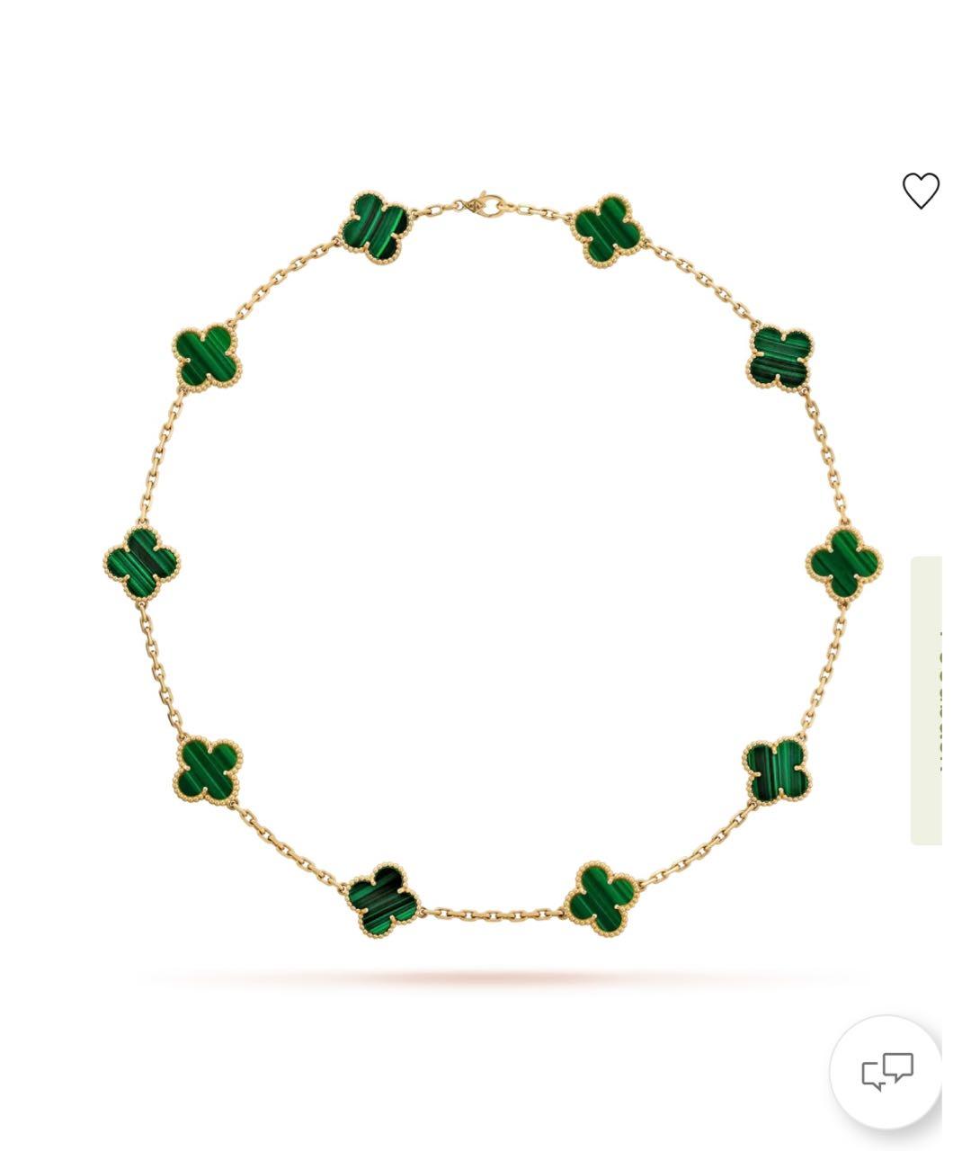 VAN CLEEF & ARPELS Зеленые колье из желтого золота, фото 5
