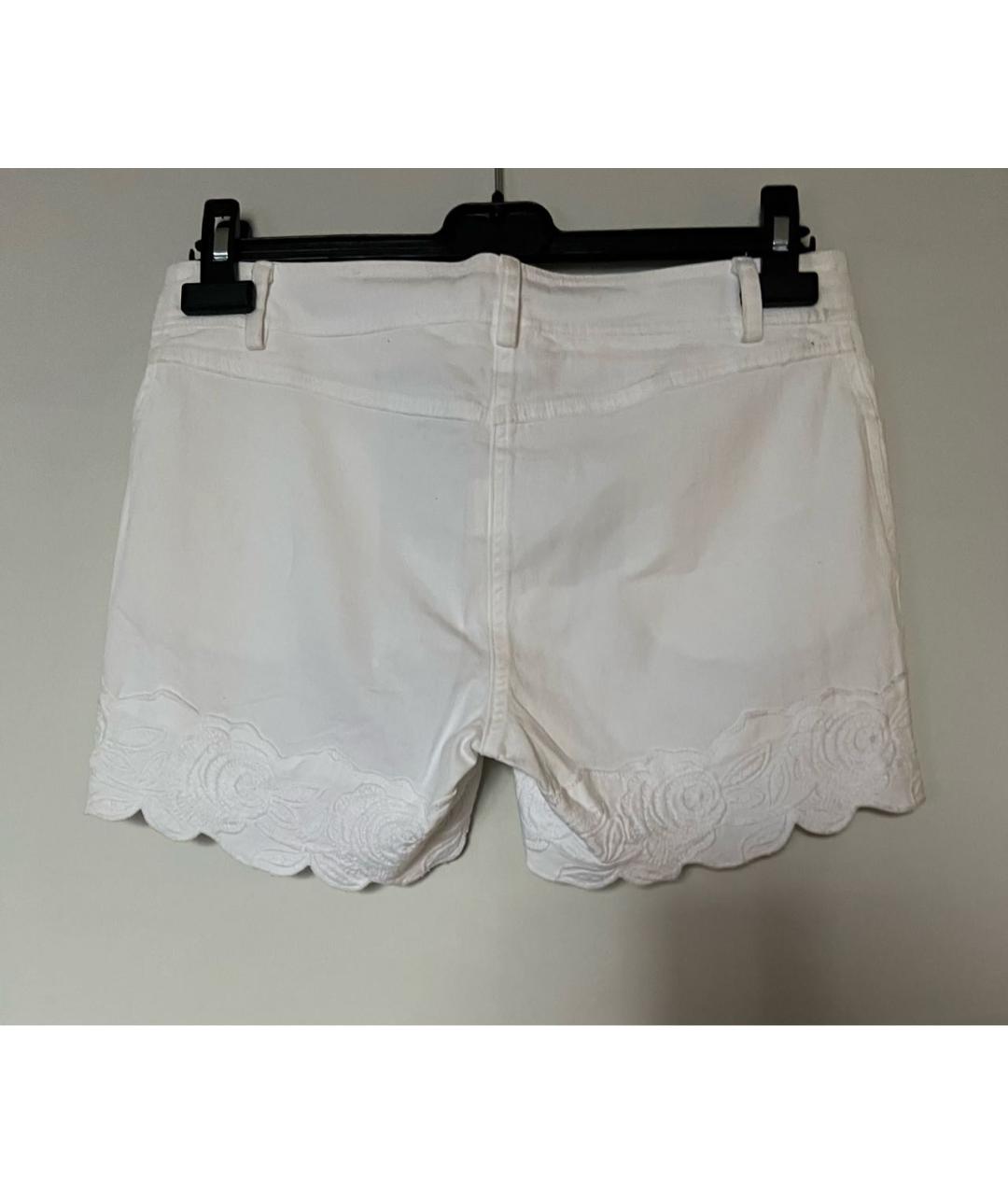 BLUGIRL Белые хлопко-эластановые шорты, фото 2