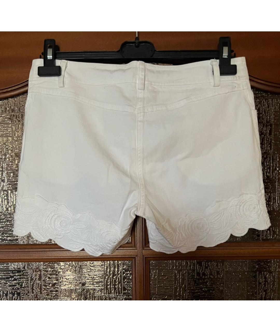 BLUGIRL Белые хлопко-эластановые шорты, фото 4
