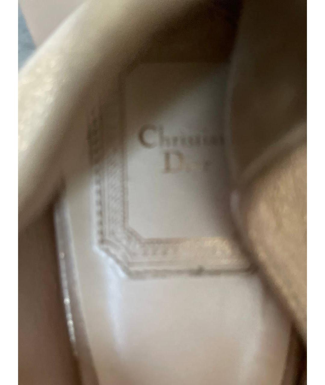 CHRISTIAN DIOR PRE-OWNED Золотые кожаные туфли, фото 5