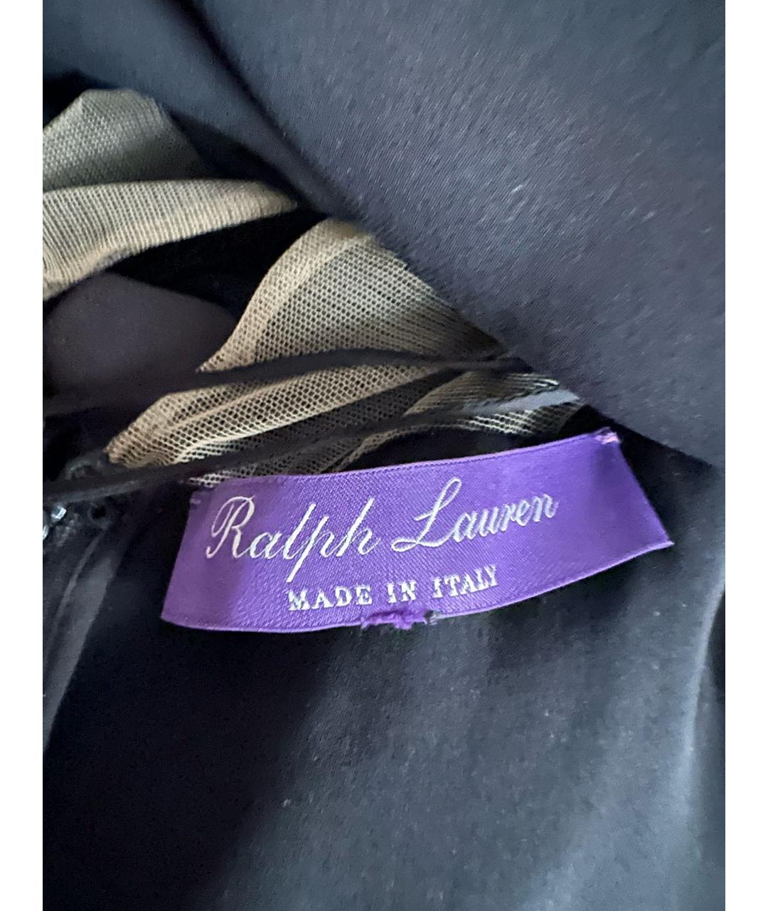 RALPH LAUREN PURPLE LABEL Черное вискозное коктейльное платье, фото 3