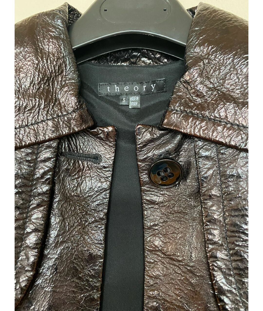 THEORY Черная кожаная куртка, фото 3