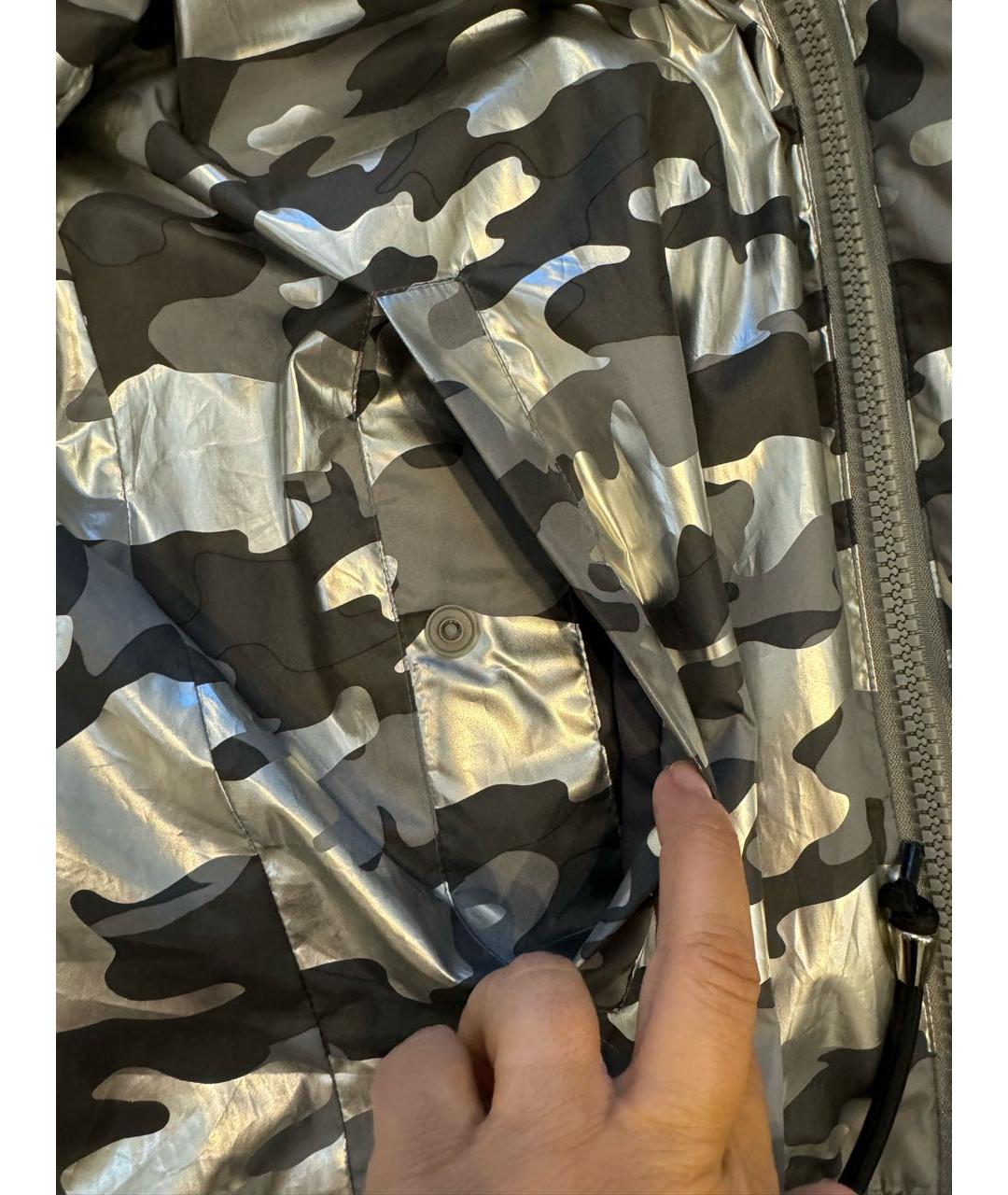 MICHAEL KORS Серебряная полиэстеровая куртка, фото 4