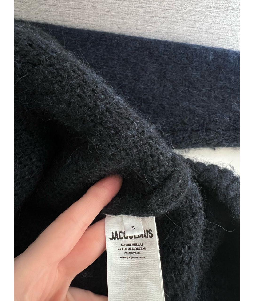 JACQUEMUS Темно-синий шерстяной джемпер / свитер, фото 4
